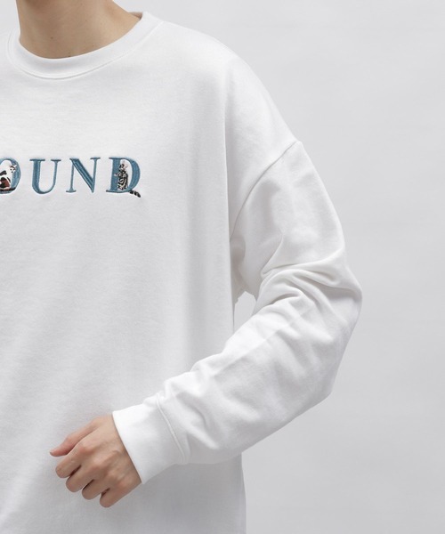 LAKOLE(ラコレ)の「イヌネコロゴ刺繍プルオーバー / 996233(スウェット・メンズ・ホワイト/チャコール/ライトグリーン/ライトグレー・X-LARGE/LARGE/MEDIUM)」の10枚目の写真