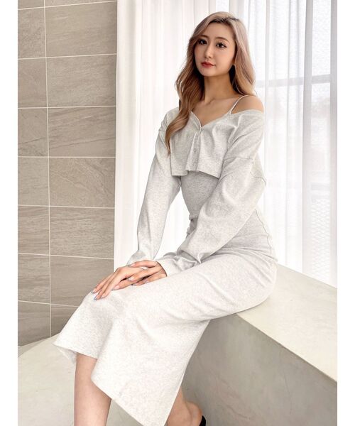 【セール】2wayトップスアンサンブル テレコロングワンピース（ワンピース）｜GYDA（ジェイダ） 7,990円