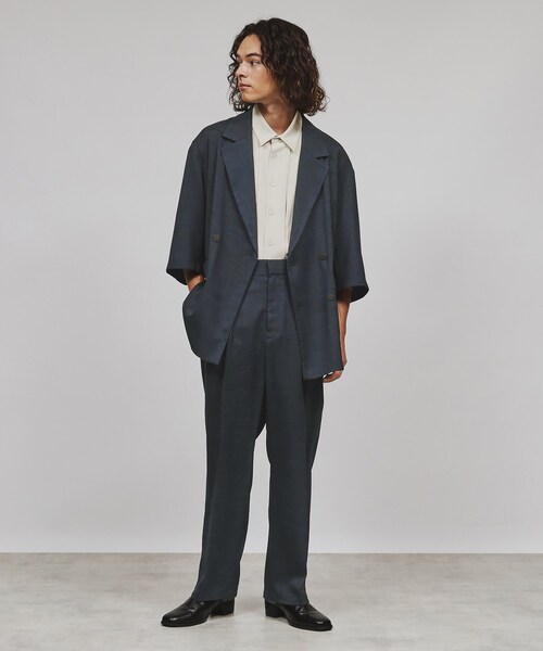 tk.TAKEO KIKUCHI（ティーケータケオキクチ）の「◆テックリネンルーズテーパードパンツ（セットアップ対応）（その他パンツ・メンズ・ブルー系その他/ライトグレー・02/03）」の18枚目の写真