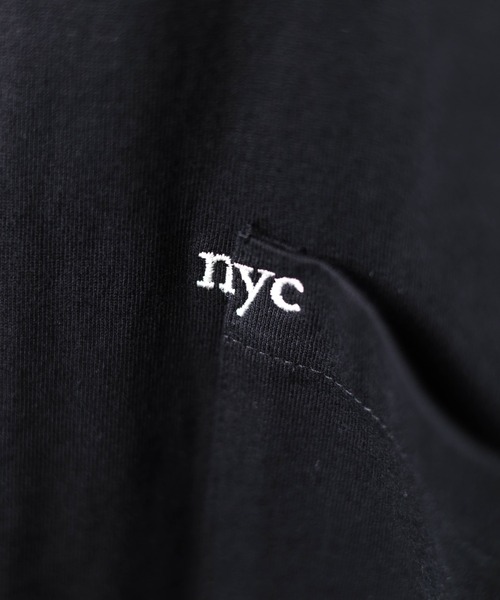 NO WAY(ノーウェイ)の「/ミドルウェイト クルーネックポケット刺繍ロングスリーブ(Tシャツ/カットソー・メンズ・ホワイト/ライトイエロー/ブラック・MEDIUM/LARGE)」の7枚目の写真