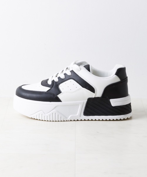 attagirl（アタガール）の「厚底ソールコートスニーカー（スニーカー・レディース・ホワイト/ブラック/ライトピンク/シルバー/ブラウン系その他/ブラック系その他/シルバー系その他・LL/3L/S/M/L）」の9枚目の写真