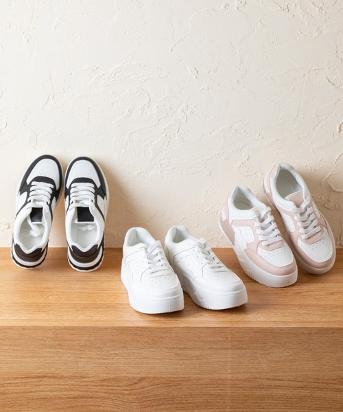 attagirl（アタガール）の「厚底ソールコートスニーカー（スニーカー・レディース・ホワイト/ブラック/ライトピンク/シルバー/ブラウン系その他/ブラック系その他/シルバー系その他・LL/3L/S/M/L）」の22枚目の写真