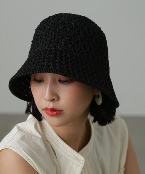 FREE'S MART（フリーズマート）の「クロシェハット（ハット・レディース・ベージュ/ブラック・ﾌﾘ-）」の10枚目の写真