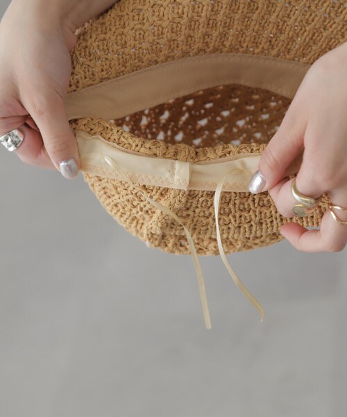 FREE'S MART（フリーズマート）の「クロシェハット（ハット・レディース・ベージュ/ブラック・ﾌﾘ-）」の18枚目の写真