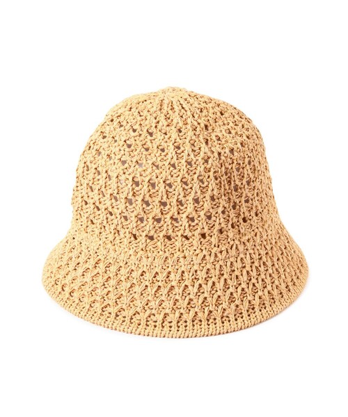 FREE'S MART（フリーズマート）の「クロシェハット（ハット・レディース・ベージュ/ブラック・ﾌﾘ-）」の4枚目の写真