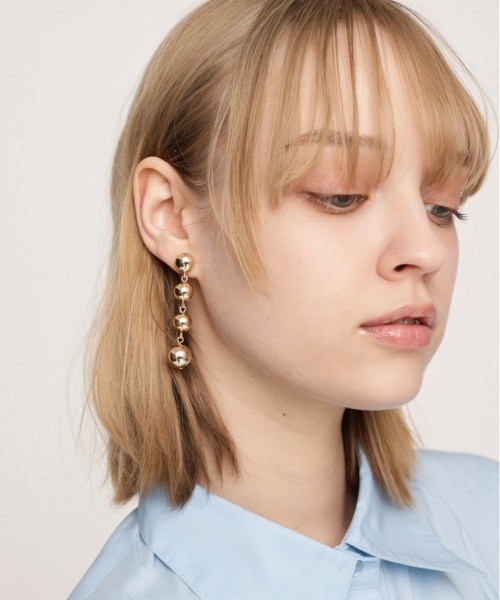 SLY（スライ）の「HANGING BALL P/EARRING ハンギング ボール ピアス（ピアス（両耳用）・レディース・シルバー/ゴールド・FREE）」の16枚目の写真