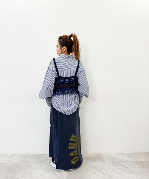 niko and...（ニコアンド）の「[MODE NORM CORE]メッシュフリンジビスチェ（その他トップス・レディース・アイボリー/ブラック/ネイビー・FREE）」の9枚目の写真