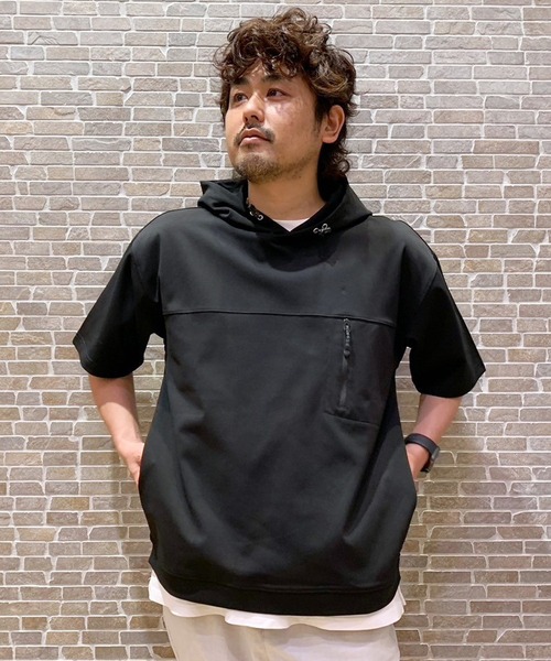 Grand PARK（グランドパーク）の「圧縮マイクロカノコ半袖パーカー