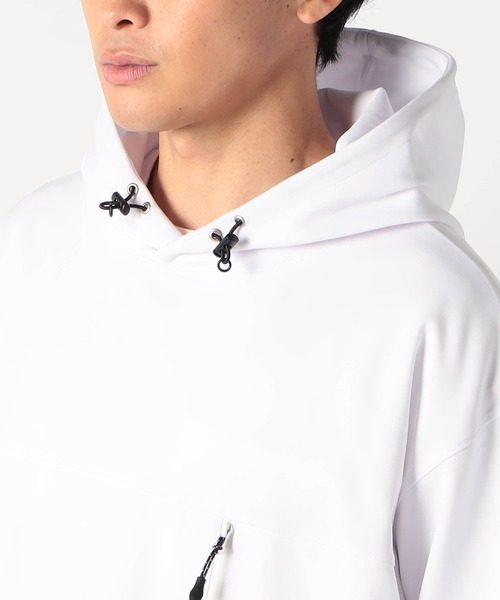 Grand PARK（グランドパーク）の「圧縮マイクロカノコ半袖パーカー（パーカー・メンズ・ホワイト/ネイビー/ブラック・MEDIUM/LARGE/X-LARGE）」の7枚目の写真