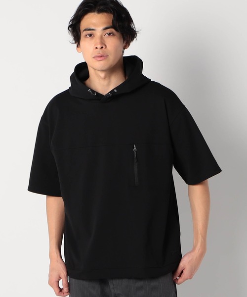 Grand PARK（グランドパーク）の「圧縮マイクロカノコ半袖パーカー（パーカー・メンズ・ホワイト/ネイビー/ブラック・MEDIUM/LARGE/X-LARGE）」の15枚目の写真