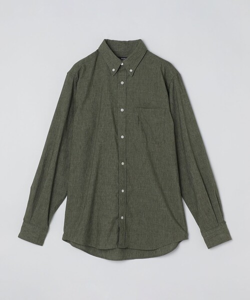 【セール】SHIPS Colors:コットンリネン COOLMAX ボタンダウン シャツ（シャツ/ブラウス）｜SHIPS Colors（シップス カラーズ）