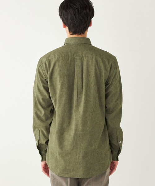 【セール】SHIPS Colors:コットンリネン COOLMAX ボタンダウン シャツ（シャツ/ブラウス）｜SHIPS Colors（シップス カラーズ）