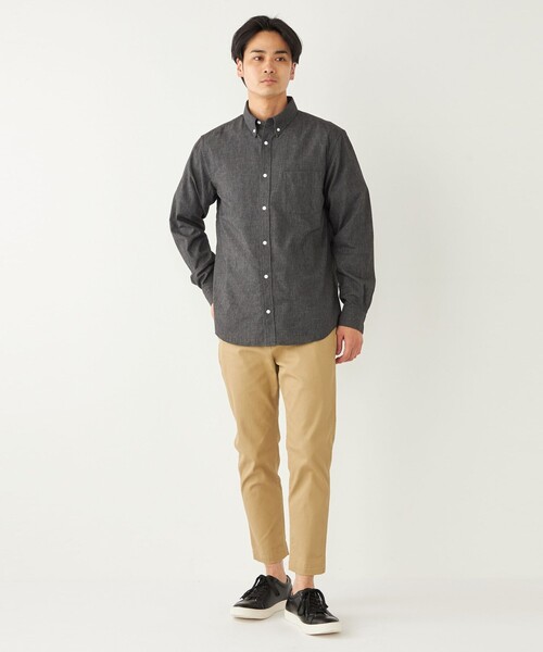 【セール】SHIPS Colors:コットンリネン COOLMAX ボタンダウン シャツ（シャツ/ブラウス）｜SHIPS Colors（シップス カラーズ）