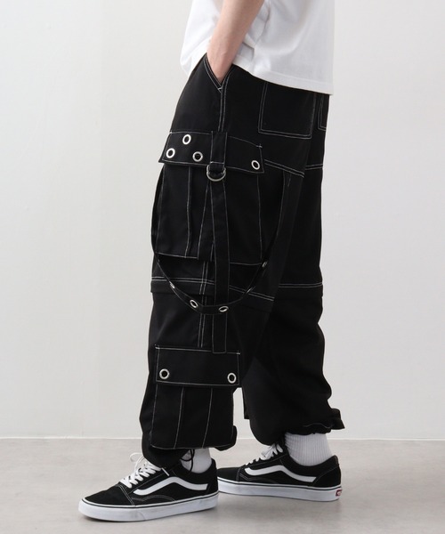 bike star（バイクスター）の「BIKESTAR EYELET付き2WAYカーゴパンツ