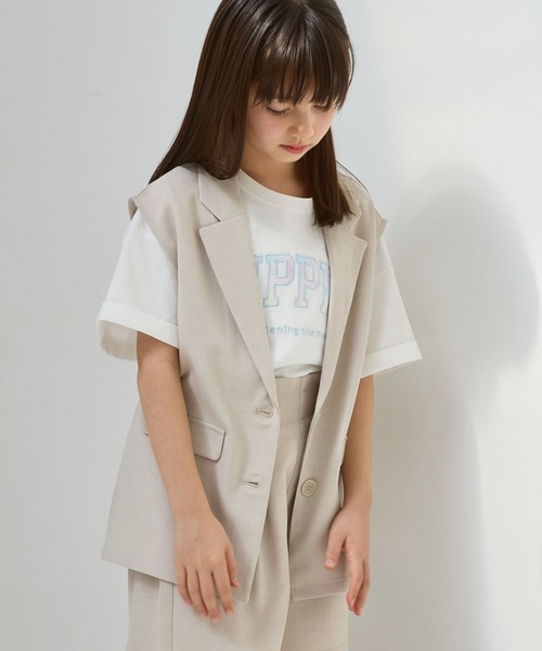 GLOBAL WORK(グローバルワーク)の「さらさら快適ジレ/103881(ベスト・キッズ・アイボリー/ブラック・130cm/140cm/150cm/160cm/170cm)」の16枚目の写真