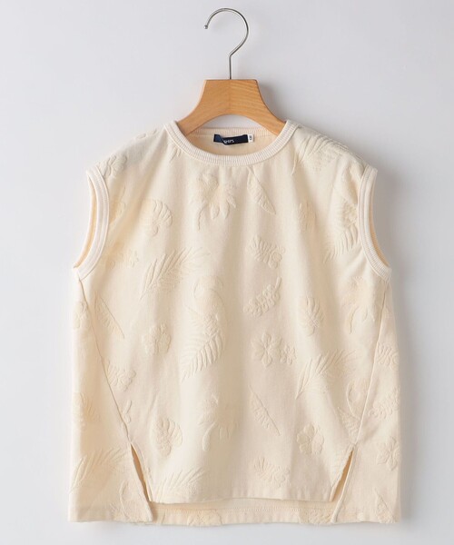 SHIPS(シップス)の「SHIPS KIDS:140~150cm / パイル ジャカード ノースリーブ TEE(タンクトップ・キッズ・ナチュラル/ロイヤルブルー・140/150)」の1枚目の写真