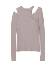 JOHN LAWRENCE SULLIVAN | RIB LAYERED ASYMMETRY TOP(Tシャツ/カットソー)