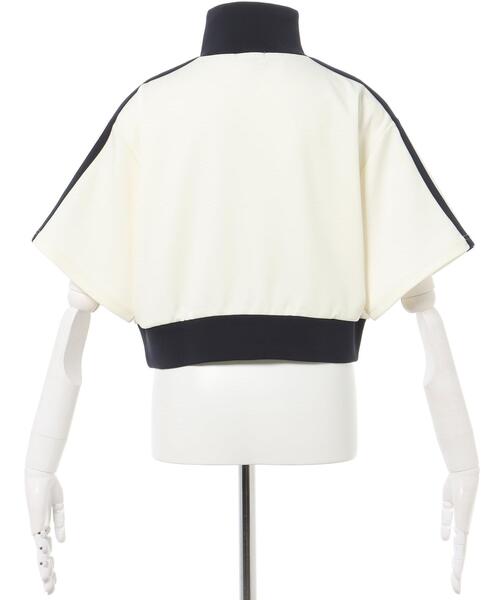 INGNI（イング）の「ハーフZIPショート半袖ジャージ（その他トップス・レディース・アイボリー/ブラック・M）」の5枚目の写真
