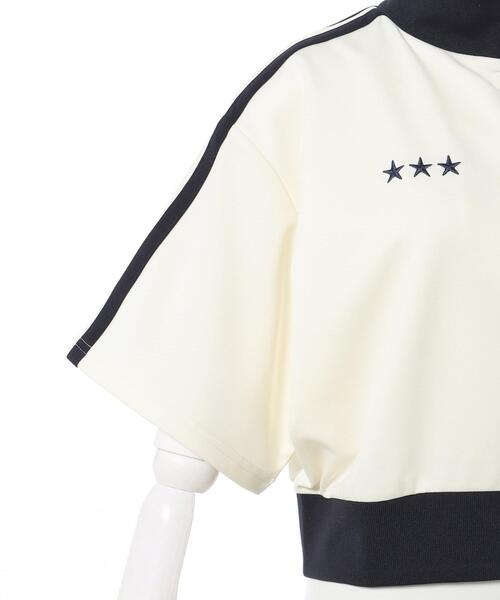 INGNI（イング）の「ハーフZIPショート半袖ジャージ（その他トップス・レディース・アイボリー/ブラック・M）」の9枚目の写真