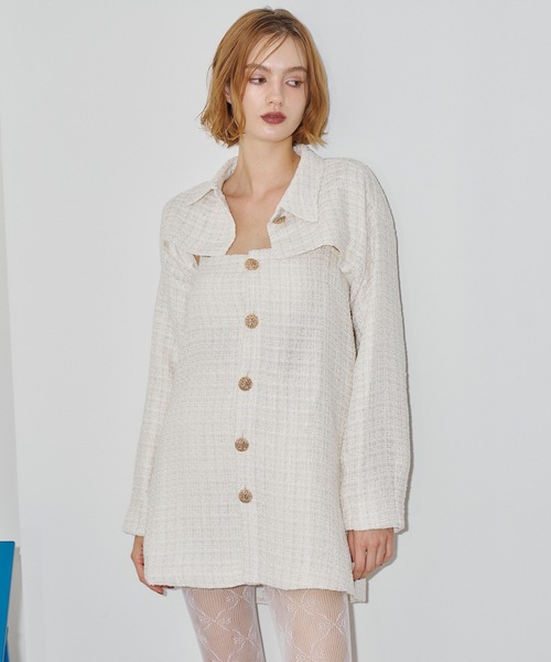 J427 美品 M ヴァレンティノ ニット ツイード ボレロ レディース J427 美品 M ヴァレンティノ ニット ツイード ボレロ レディース