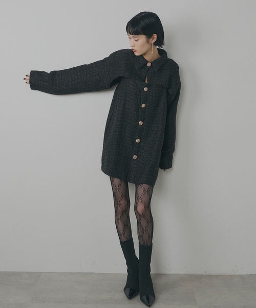 VIOLETTA（ヴィオレッタ）の「ツイードボレロジャケット（カーディガン