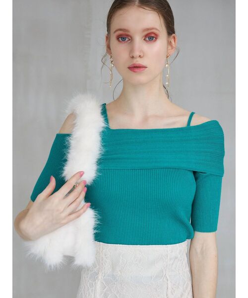 MERCURYDUO（マーキュリーデュオ）の「2WAYファーバッグ　トリミングショルダー（ショルダーバッグ・レディース・アイボリー/ブラウン・FREE）」の8枚目の写真