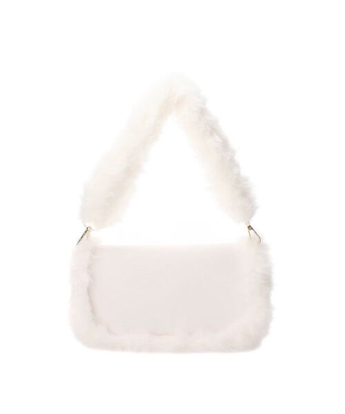 MERCURYDUO（マーキュリーデュオ）の「2WAYファーバッグ　トリミングショルダー（ショルダーバッグ・レディース・アイボリー/ブラウン・FREE）」の18枚目の写真