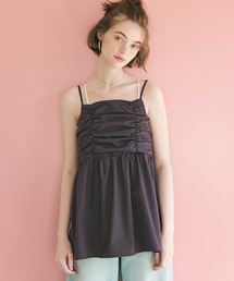 coca(coca) | バックリボンギャザーキャミチュニック(キャミソール)