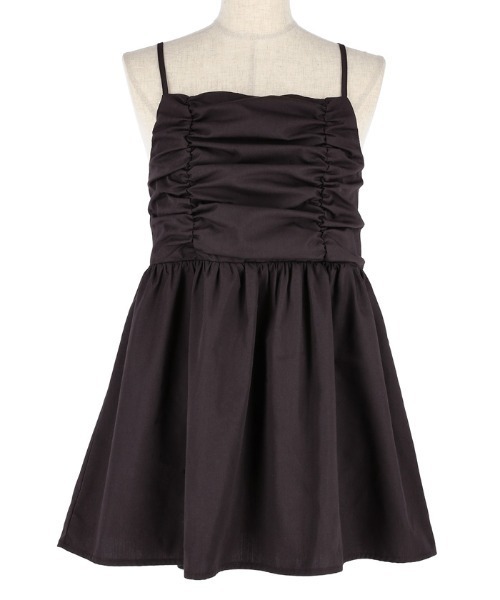 coca（coca）（コカ）の「バックリボンギャザーキャミチュニック（キャミソール・レディース・ブラック/ブラウン・L/M）」の12枚目の写真