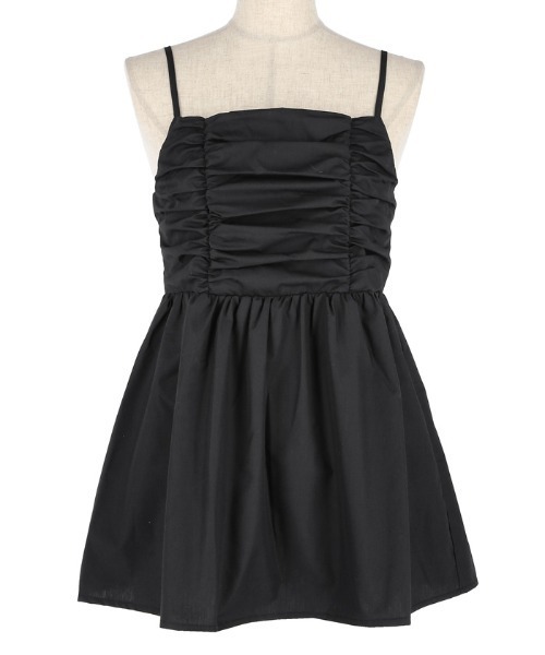 coca（coca）（コカ）の「バックリボンギャザーキャミチュニック（キャミソール・レディース・ブラック/ブラウン・L/M）」の13枚目の写真