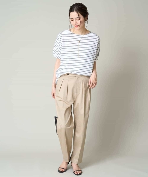 a.v.v（アーヴェヴェ）の「【マシンウォッシャブル】2タックテーパードチノパンツ（チノパンツ・レディース・ベージュ・36/38/40/42/34）」の6枚目の写真
