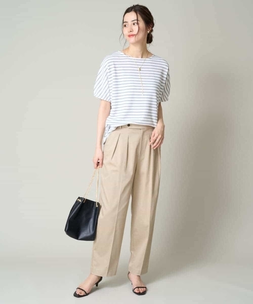 a.v.v（アーヴェヴェ）の「【マシンウォッシャブル】2タックテーパードチノパンツ（チノパンツ・レディース・ベージュ・36/38/40/42/34）」の7枚目の写真