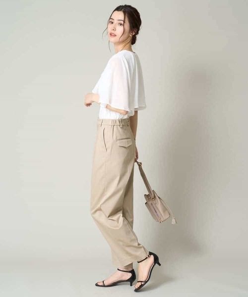 a.v.v（アーヴェヴェ）の「【マシンウォッシャブル】2タックテーパードチノパンツ（チノパンツ・レディース・ベージュ・36/38/40/42/34）」の11枚目の写真