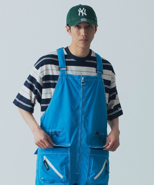 NEW ERA(ニューエラ)の「NEW ERA SS OS TEE MULTI BORDER(Tシャツ/カットソー・メンズ・グリーン/ネイビー・LARGE/X-LARGE)」の2枚目の写真