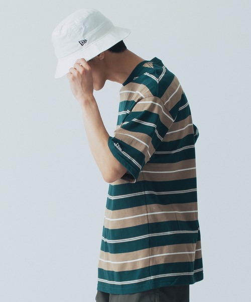 NEW ERA(ニューエラ)の「NEW ERA SS OS TEE MULTI BORDER(Tシャツ/カットソー・メンズ・グリーン/ネイビー・LARGE/X-LARGE)」の14枚目の写真