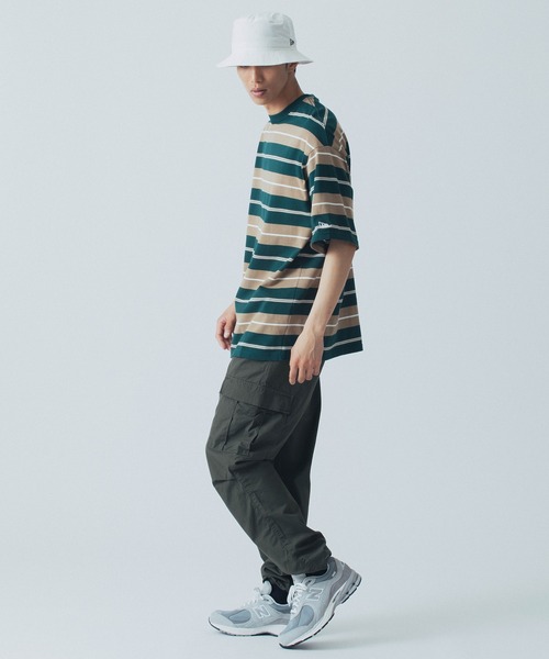 NEW ERA(ニューエラ)の「NEW ERA SS OS TEE MULTI BORDER(Tシャツ/カットソー・メンズ・グリーン/ネイビー・LARGE/X-LARGE)」の11枚目の写真