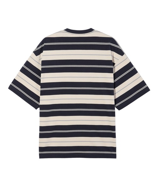 NEW ERA(ニューエラ)の「NEW ERA SS OS TEE MULTI BORDER(Tシャツ/カットソー・メンズ・グリーン/ネイビー・LARGE/X-LARGE)」の7枚目の写真