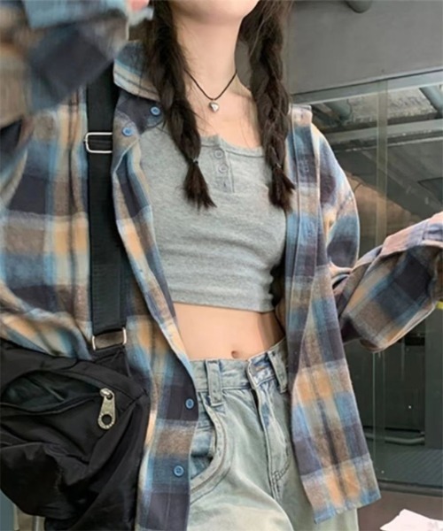 Ritzy(リッツィー)の「オーバーサイズ チェックシャツ(シャツ/ブラウス・レディース・A・M/L)」の1枚目の写真