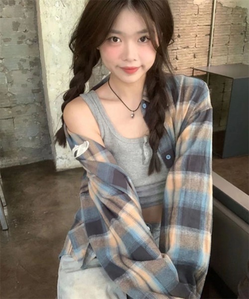 Ritzy(リッツィー)の「オーバーサイズ チェックシャツ(シャツ/ブラウス・レディース・A・M/L)」の5枚目の写真