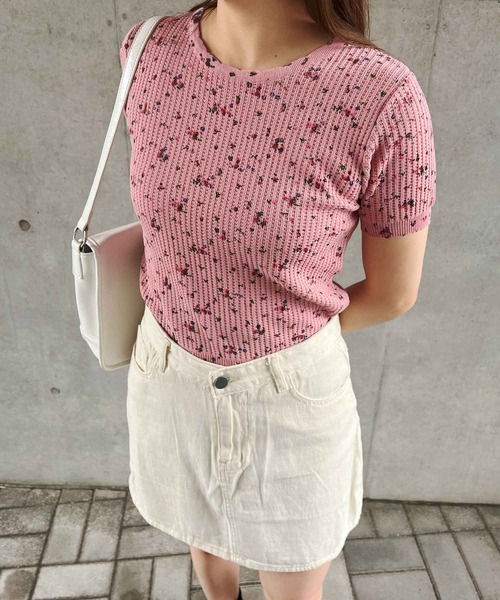 frunco（フランコ）の「花柄サーマル（Tシャツ/カットソー・レディース・ホワイト/ピンク/グレー/グリーン/ブラック・MEDIUM）」の15枚目の写真