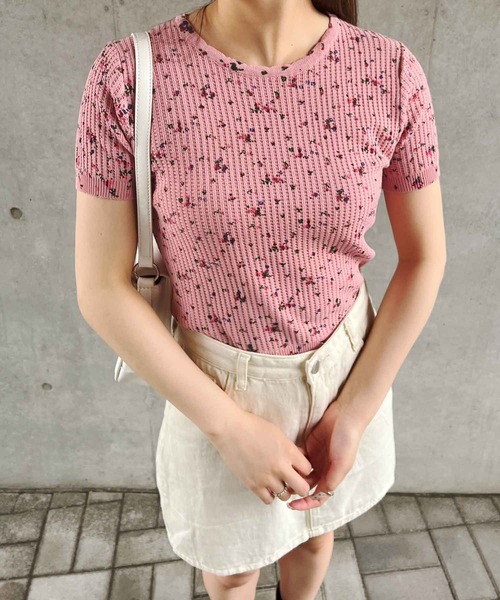 frunco（フランコ）の「花柄サーマル（Tシャツ/カットソー・レディース・ホワイト/ピンク/グレー/グリーン/ブラック・MEDIUM）」の17枚目の写真