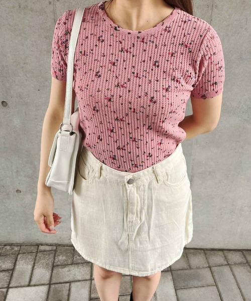 frunco（フランコ）の「花柄サーマル（Tシャツ/カットソー・レディース・ホワイト/ピンク/グレー/グリーン/ブラック・MEDIUM）」の20枚目の写真