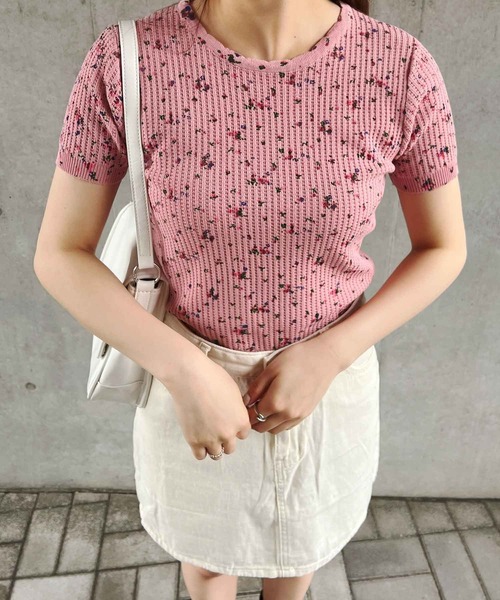 frunco（フランコ）の「花柄サーマル（Tシャツ/カットソー・レディース・ホワイト/ピンク/グレー/グリーン/ブラック・MEDIUM）」の21枚目の写真