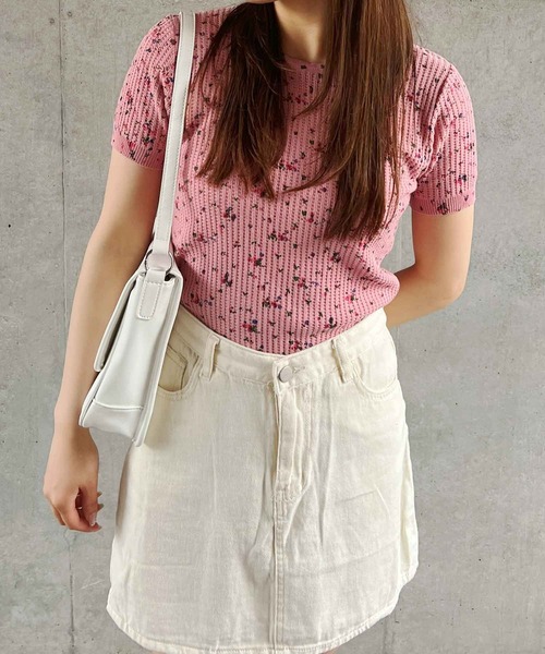 frunco（フランコ）の「花柄サーマル（Tシャツ/カットソー・レディース・ホワイト/ピンク/グレー/グリーン/ブラック・MEDIUM）」の22枚目の写真