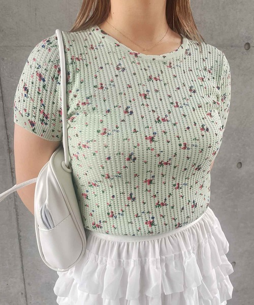 セール】花柄サーマル(Tシャツ/カットソー)|frunco(フランコ セール】花柄サーマル(Tシャツ/カットソー)|frunco(フランコ