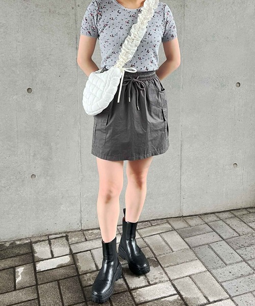 frunco（フランコ）の「花柄サーマル（Tシャツ/カットソー・レディース・ホワイト/ピンク/グレー/グリーン/ブラック・MEDIUM）」の7枚目の写真