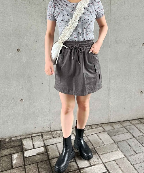 frunco（フランコ）の「花柄サーマル（Tシャツ/カットソー・レディース・ホワイト/ピンク/グレー/グリーン/ブラック・MEDIUM）」の11枚目の写真