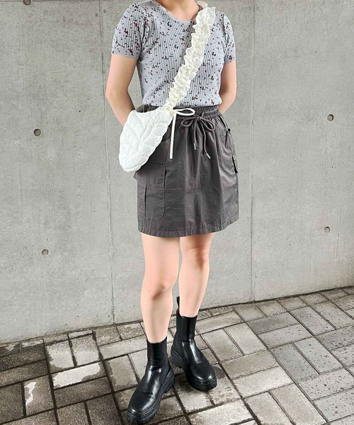 frunco（フランコ）の「花柄サーマル（Tシャツ/カットソー・レディース・ホワイト/ピンク/グレー/グリーン/ブラック・MEDIUM）」の12枚目の写真