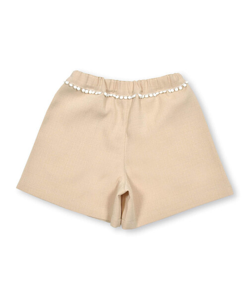 BeBe Petits Pois Vert(ベベプチポワヴェール)の「【店舗限定】無地ツイードポンポンつきキュロット(95~150cm)(その他パンツ・キッズ・ネイビー/ベージュ・120cm/130cm/140cm/100cm/150cm/110cm/95cm)」の4枚目の写真
