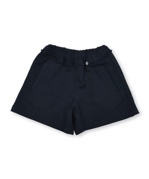 BeBe Petits Pois Vert(ベベプチポワヴェール)の「【店舗限定】無地ツイードポンポンつきキュロット(95~150cm)(その他パンツ・キッズ・ネイビー/ベージュ・120cm/130cm/140cm/100cm/150cm/110cm/95cm)」の11枚目の写真